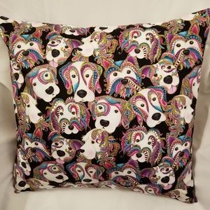 Fashionable Dog Faces Covered Pillow